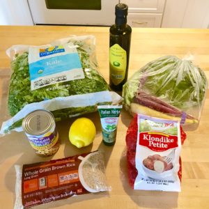 Healthy Kale Salad - Potato, Carrot, Rice