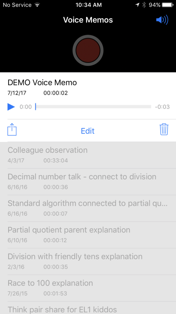 Share, edit, or delete voice memo from iPhone